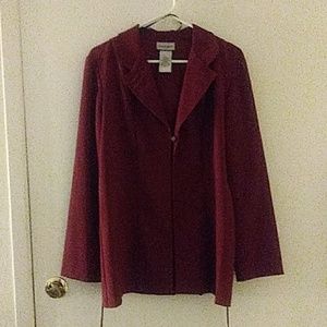 Long Burgundy Blazer